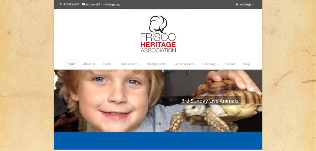 Heritage Association of Frisco Website