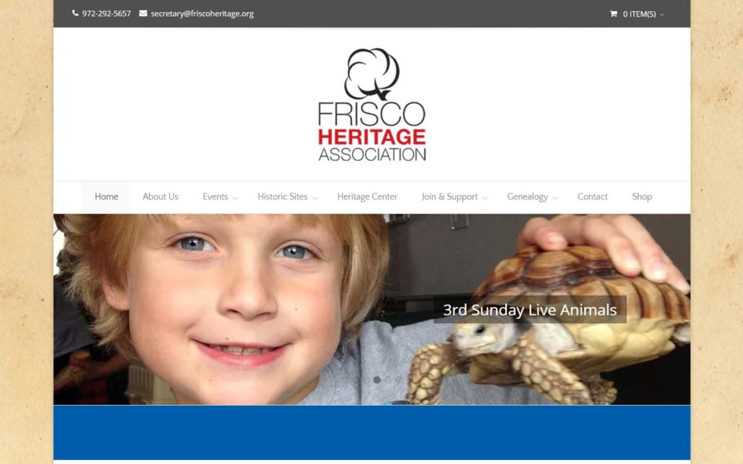 Heritage Association of Frisco, Inc. Website